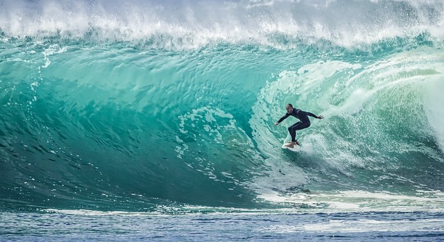 The 7 Habits of Highly Effective People PDF Summary - A surfer riding a tall wave